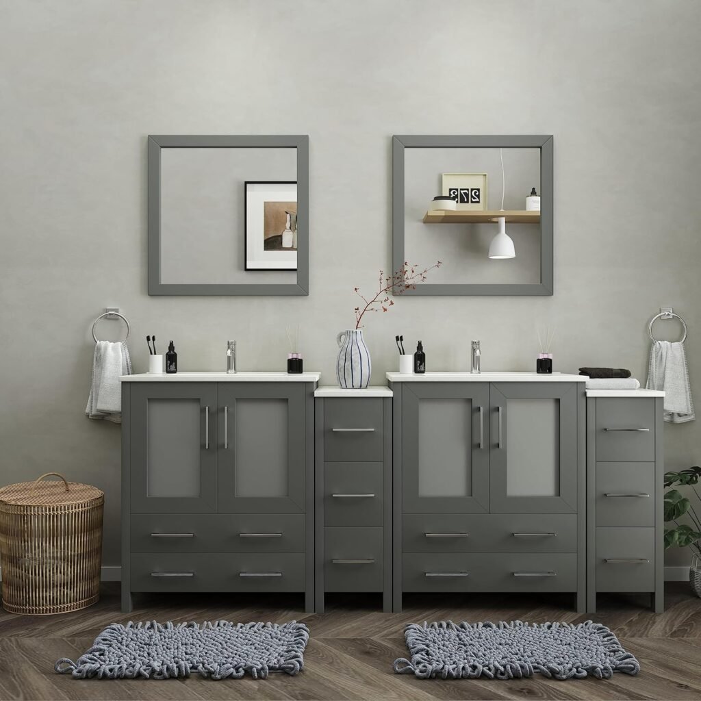 Vanity Art 84-inch Double Sink Modern Bathroom