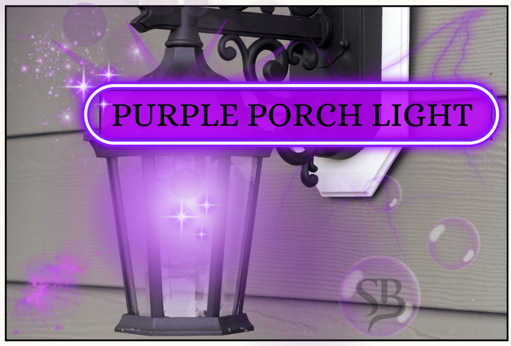 purple porch light
