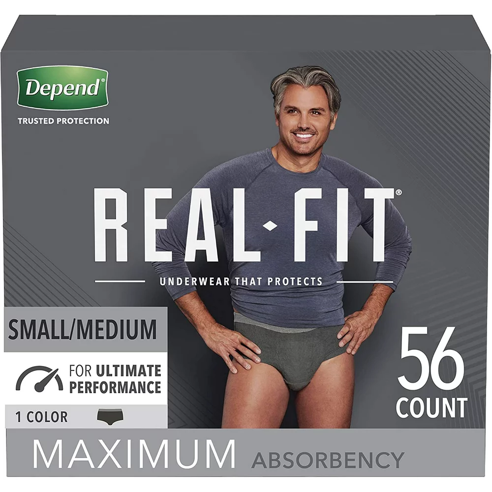  Image of Depend Real Fit Incontinence Underwear for Men
